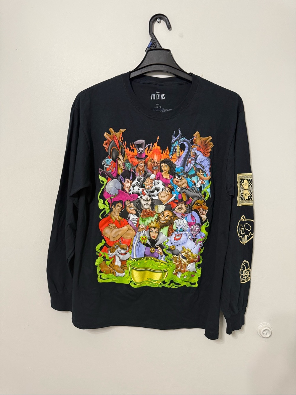 Black Disney Villains Graphic Long Sleeve Shirt